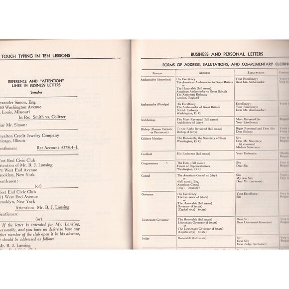 Touch Typing in Ten Lessons by Ruth Ben’Ary (1945 Softcover, Grosset & Dunlap) - Picture 6 of 7